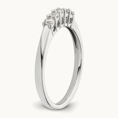5-Stone Diamond Band, 14K White Gold