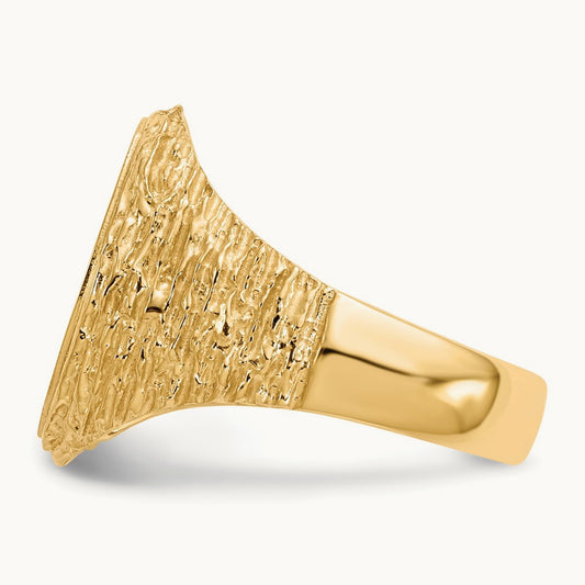 Open Back Mens Signet Ring — photo set