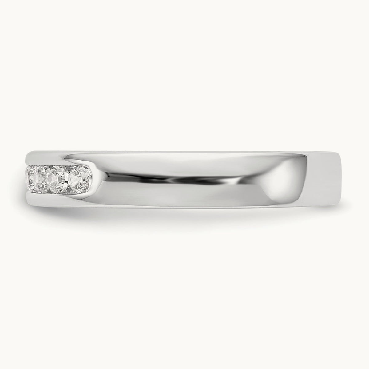 9- Stone Closed Channel Band Mounting, 1.9mm, 14K White Gold