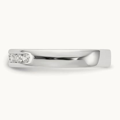 9- Stone Closed Channel Band Mounting, 1.9mm, 14K White Gold