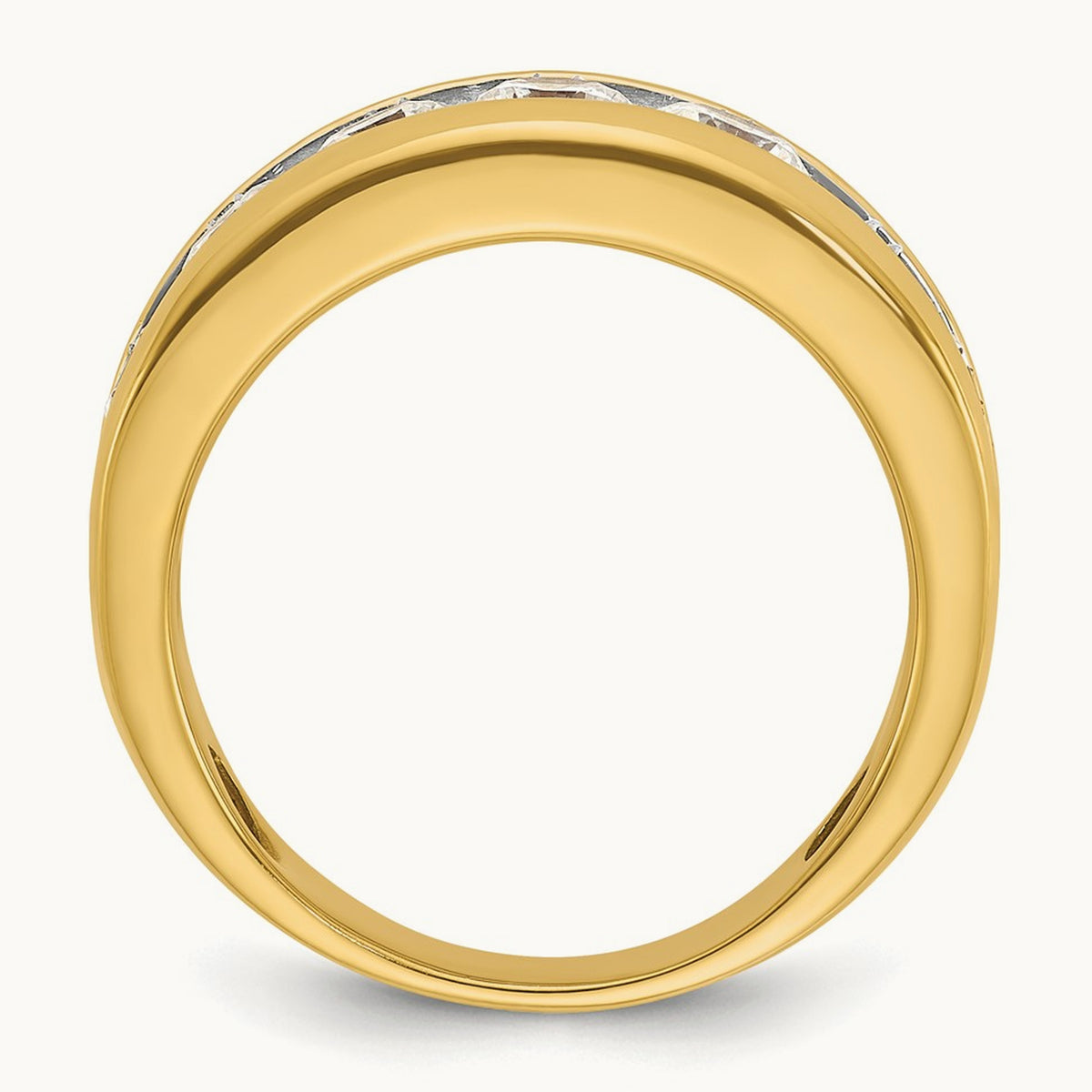 IBGoodman Men's Polished 1.5ctw Diamond Ring, 14K with White Rhodium