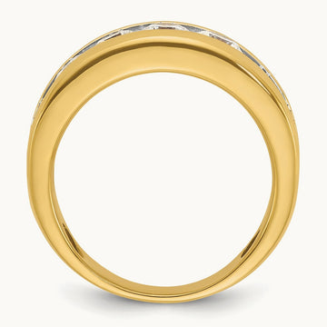 IBGoodman Men's Polished 1.5ctw Diamond Ring, 14K with White Rhodium
