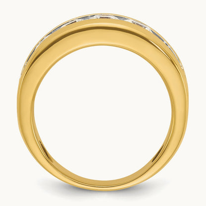 IBGoodman Men's Polished 1.5ctw Diamond Ring, 14K with White Rhodium