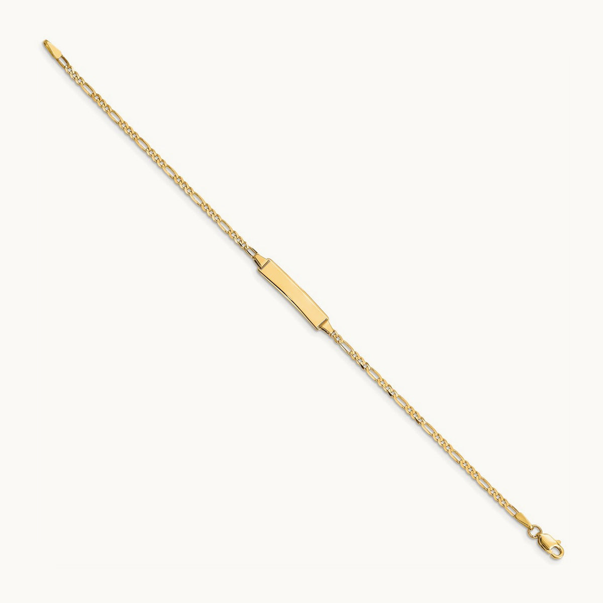 Figaro Link ID Bracelet, 14K