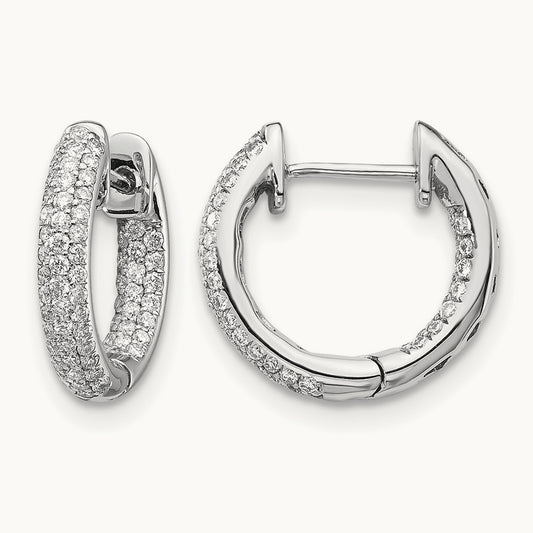 Hinged Hoop Earrings, 0.50 ct tw Lab-Grown Diamond