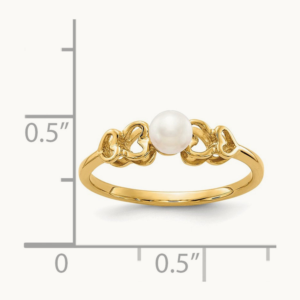 FW Cultured Pearl Ring, 4mm, 14K