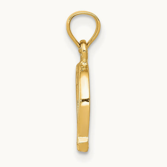 Horseshoe Pendant, 14K