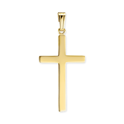 Classic Cross Pendant with Lord's Prayer in 14K yellow gold