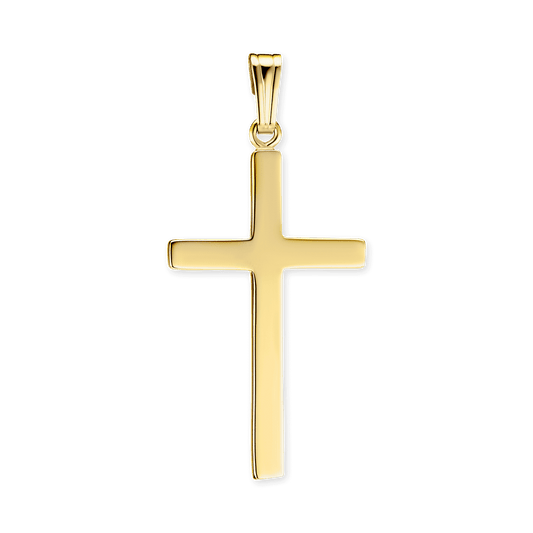 Classic Cross Pendant with Lord's Prayer in 14K yellow gold