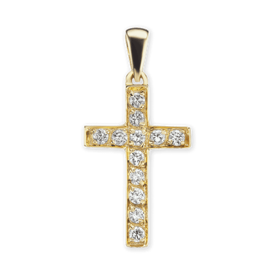 Classic Cross Pendant with Diamonds