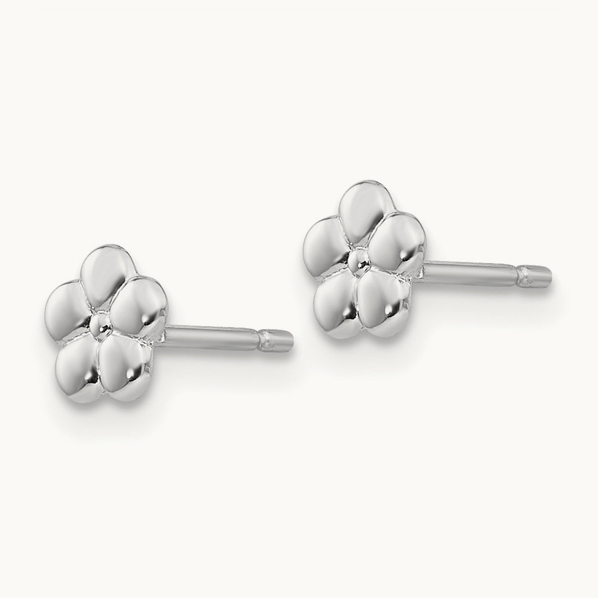 Polished Flower Post Earrings — photo set
