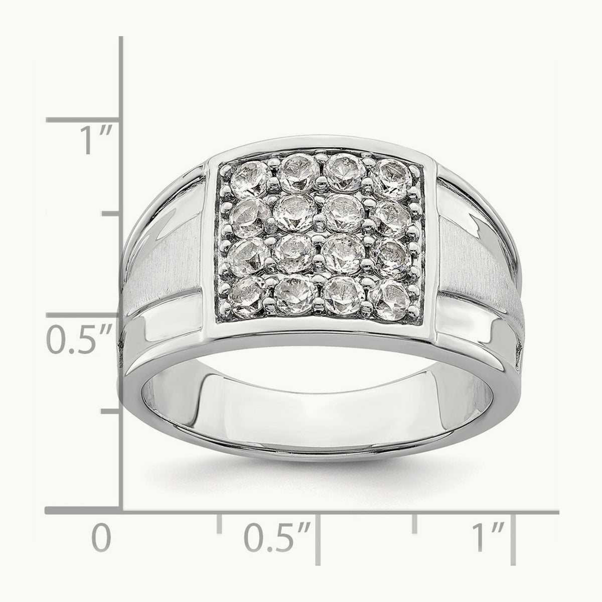 Cluster Men's Ring, 1.50 ct tw Lab-Grown Diamond
