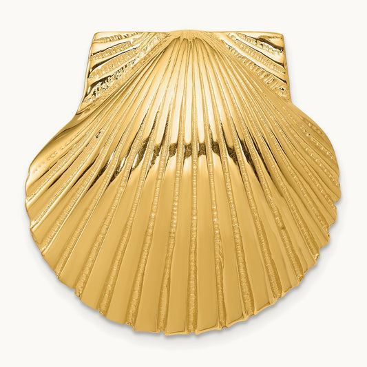 Fits Up To and 10mm Medium Scallop Shell Slide, 8mm, 14K