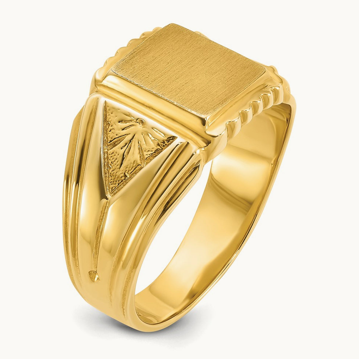 Men's Square Signet Ring — IBGoodman — photo set