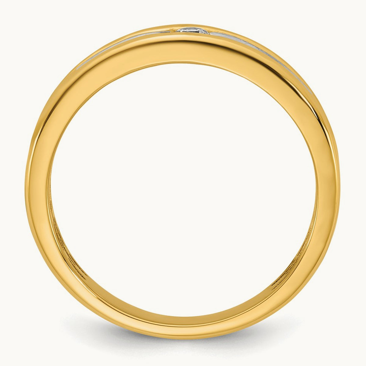 Setting: with White Rhodium IB Goodman Men's Diamond Ring Mounting, 14K Gold — 14K Yellow Gold