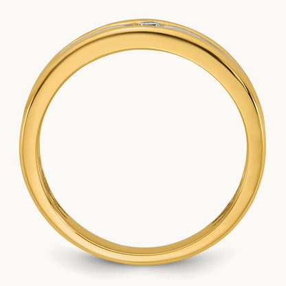 Setting: with White Rhodium IB Goodman Men's Diamond Ring Mounting, 14K Gold — 14K Yellow Gold
