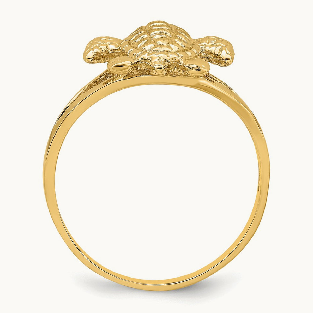 Textured Sea Turtle Ring, 14K