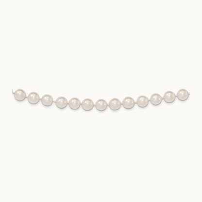 8- Round White Saltwater Akoya Cultured Pearl Necklace, 14K