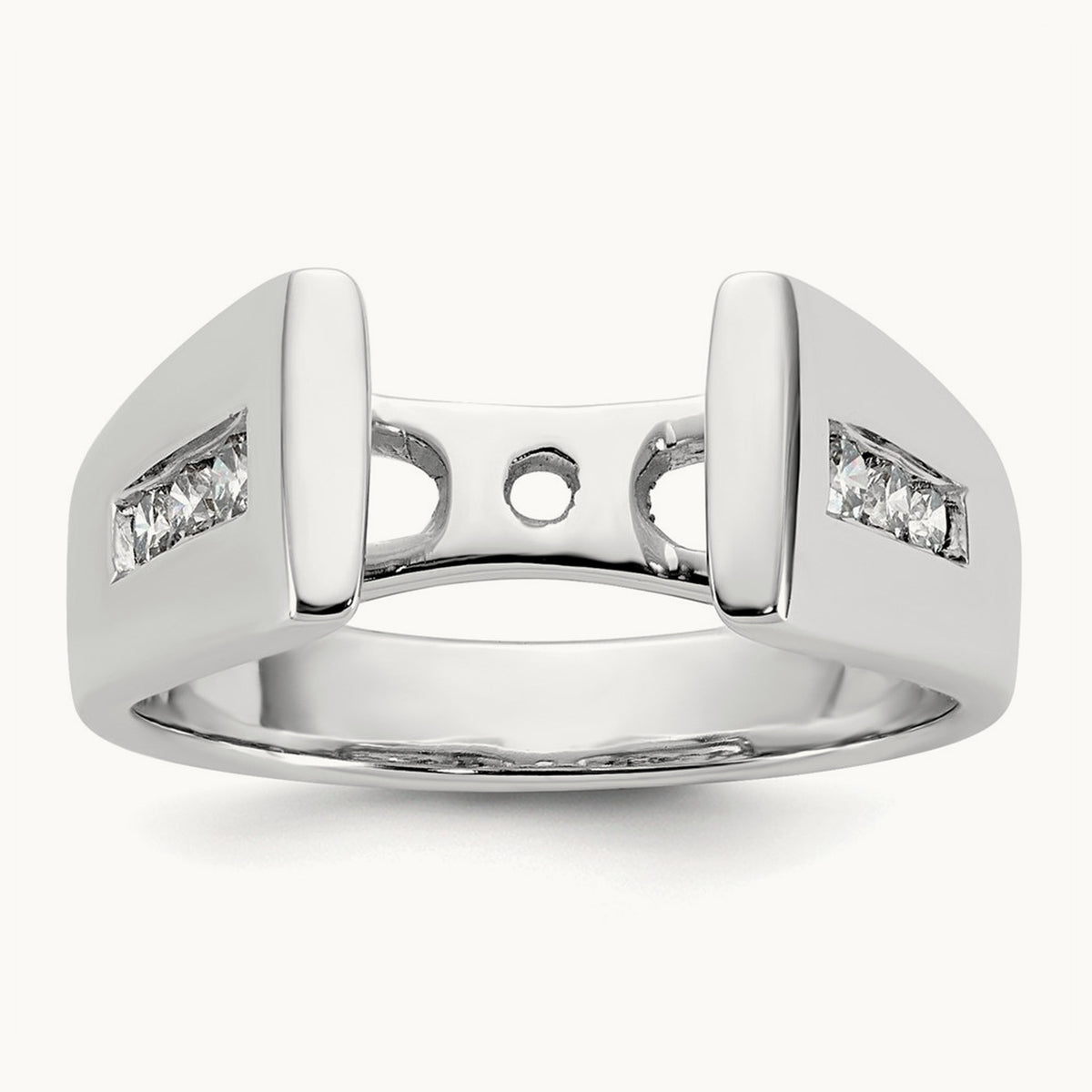 Peg Set Semi-Mount Engagement Ring, 0.20 ct tw