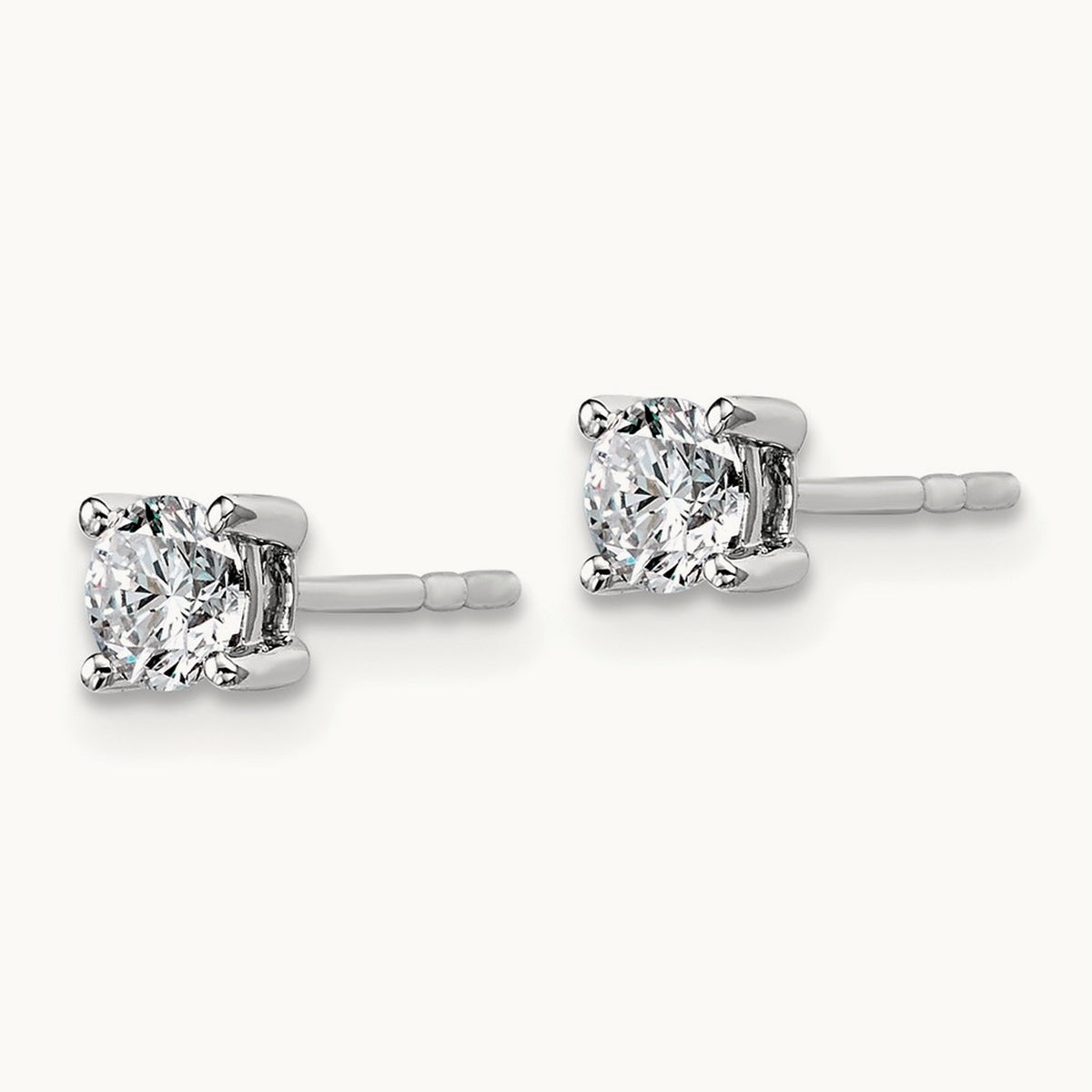 Round Heavyweight Stud Earrings, 0.10-7.00 ct tw Lab-Grown Diamond — 1/2 ct, 18K White Gold