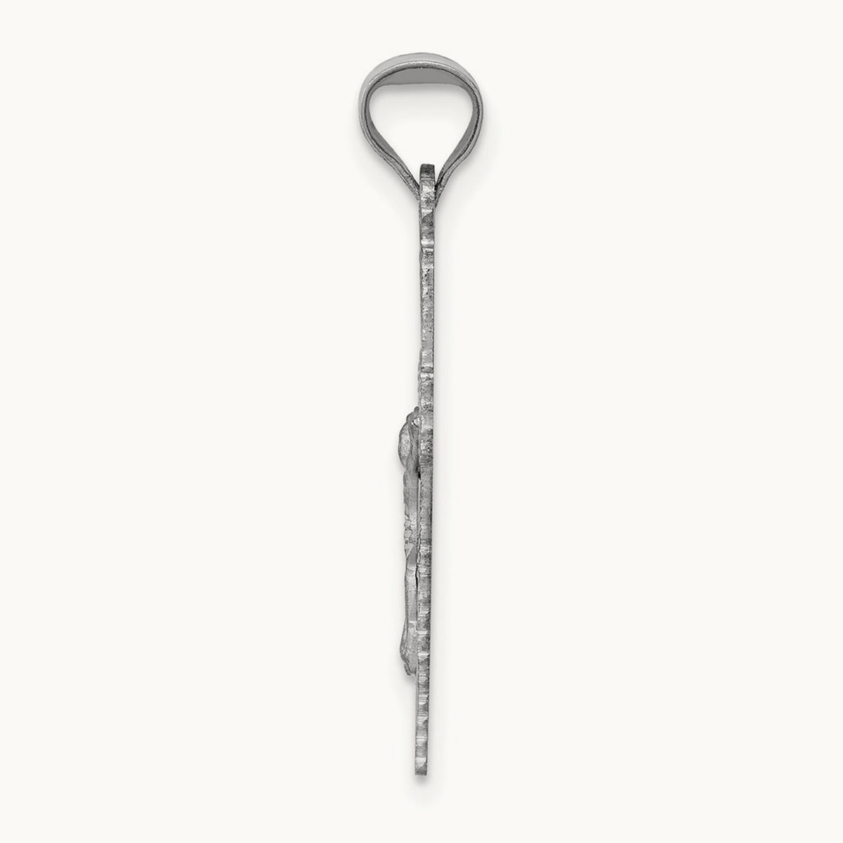 Crucifix Pendant, 14K White Gold