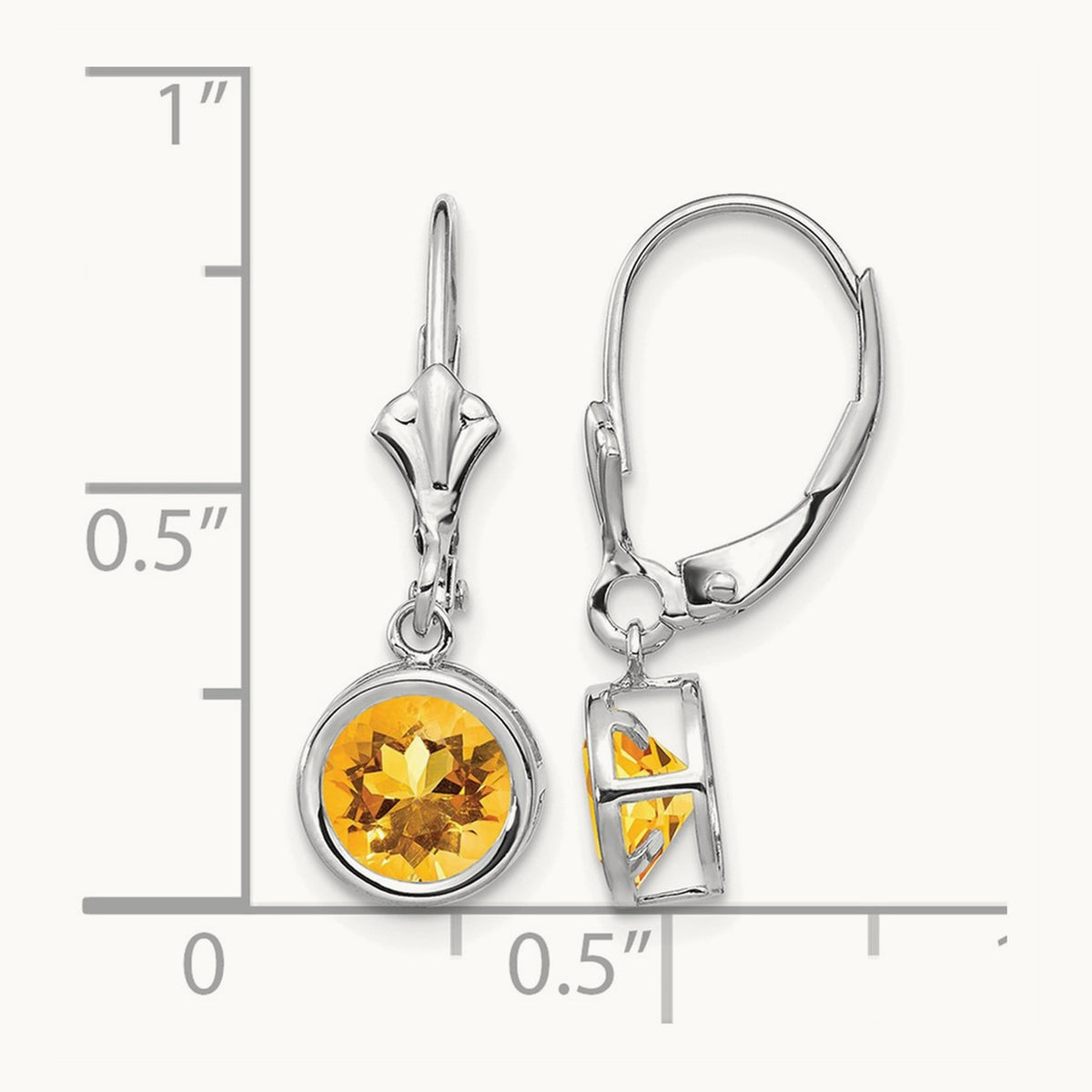 Citrine Leverback Earrings — photo set