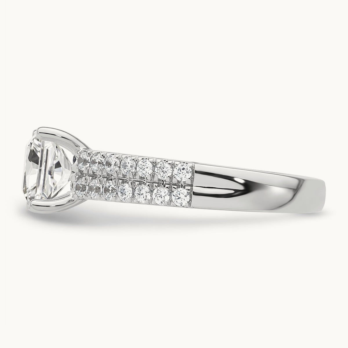 Princess Center Semi-Mount Engagement Ring, 0.50 ct tw Lab-Grown Diamond