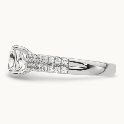 Princess Center Semi-Mount Engagement Ring, 0.50 ct tw Lab-Grown Diamond