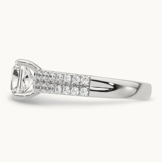 Princess Center Semi-Mount Engagement Ring, 0.50 ct tw Lab-Grown Diamond