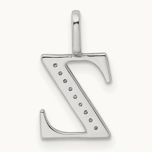 Diamond Letter Z Initial Pendant, 14K