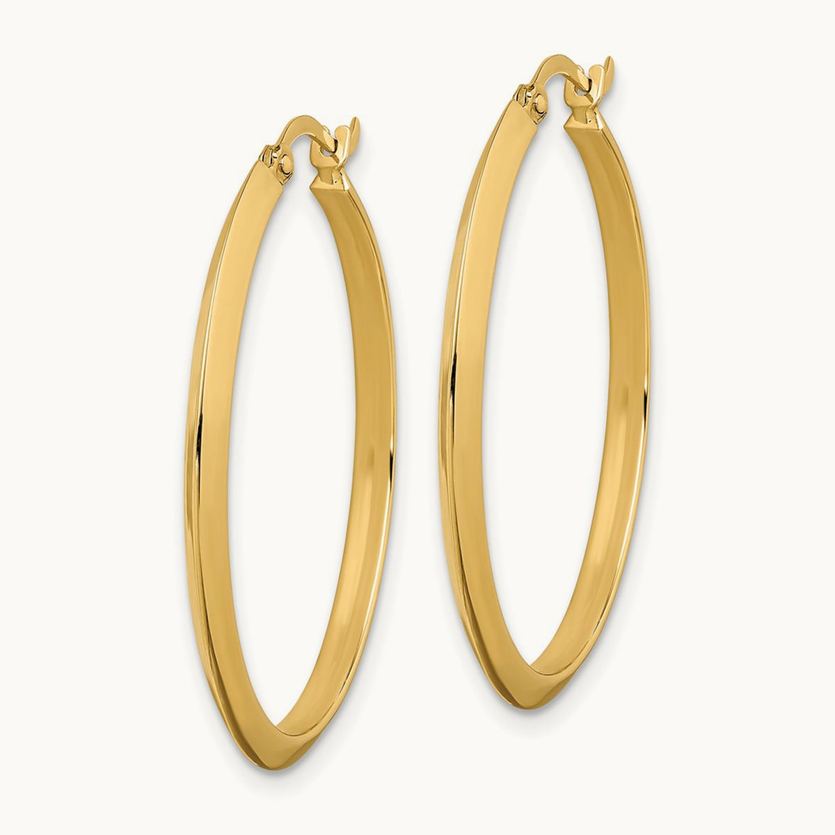 Polished Hoop Earrings — 14K Yellow Gold
