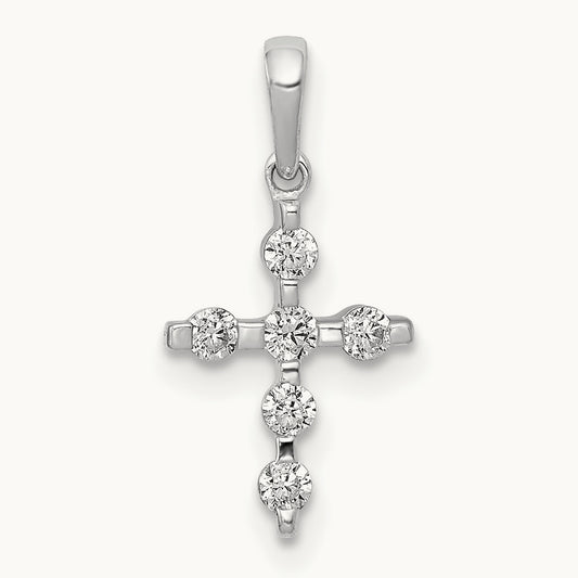 1/6ct. Diamond Cross Pendant — photo set