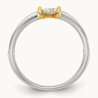 .33ct Ladies Diamond Wedding Band, 14K Two-tone