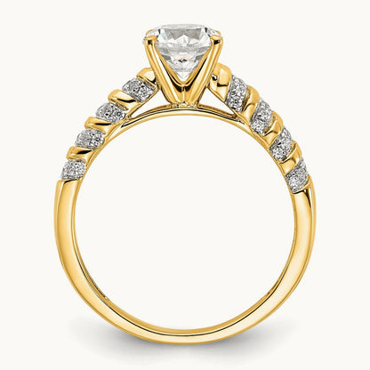 Twisted Semi-Mount Engagement Ring, 0.15 ct tw