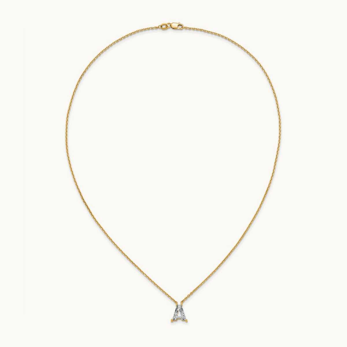 Initial Necklace, 1 1/4-2 1/3 ct Lab-Grown Diamond