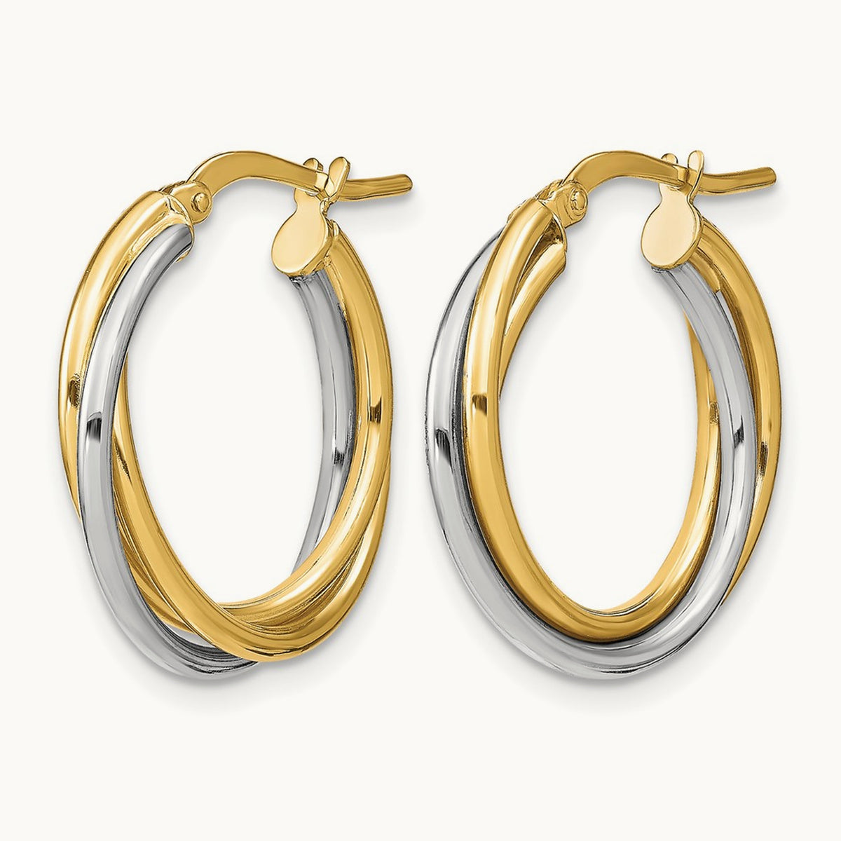 Leslie's with Polished Hoop Earrings — 22mm