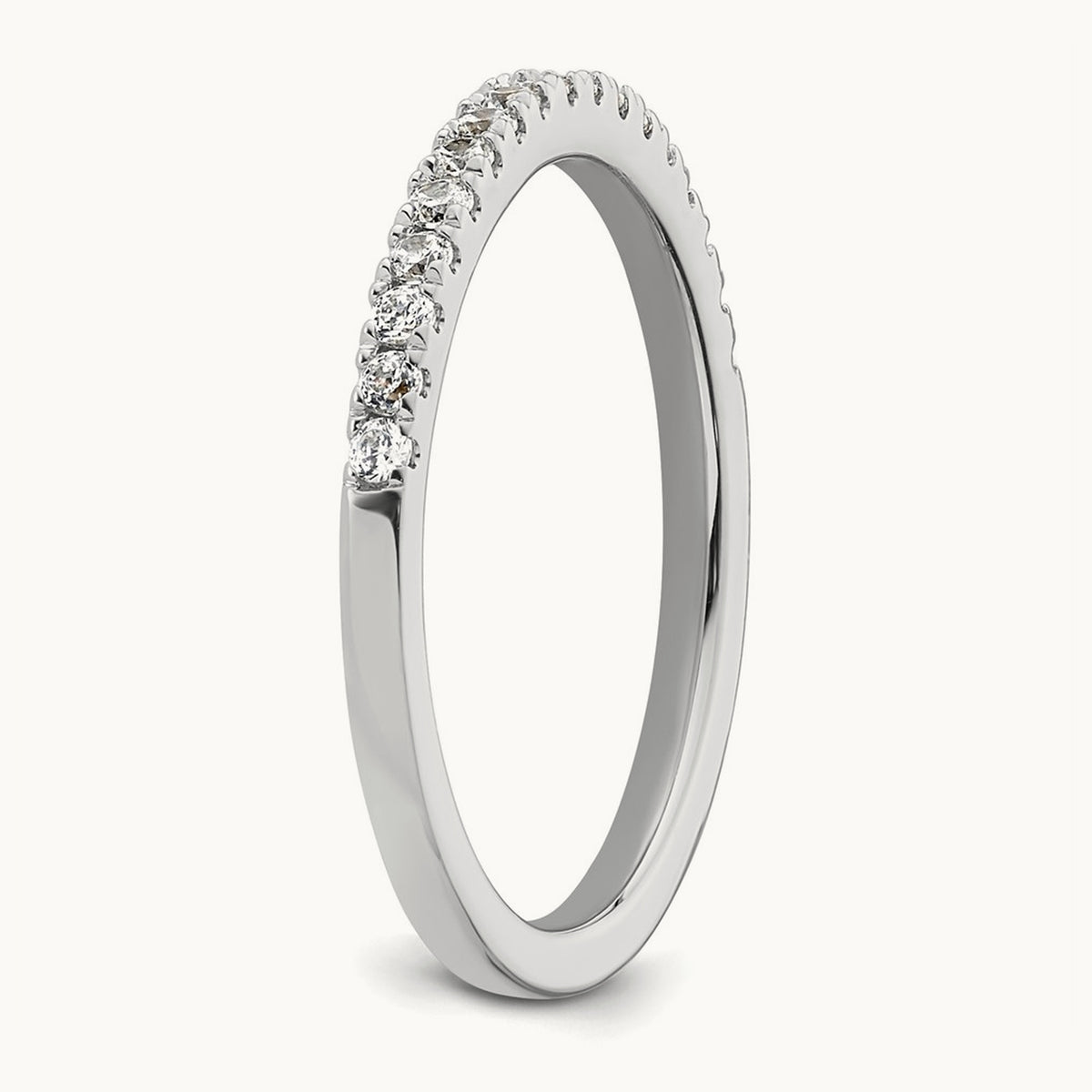 Diamond Wedding Band, 14K White Gold