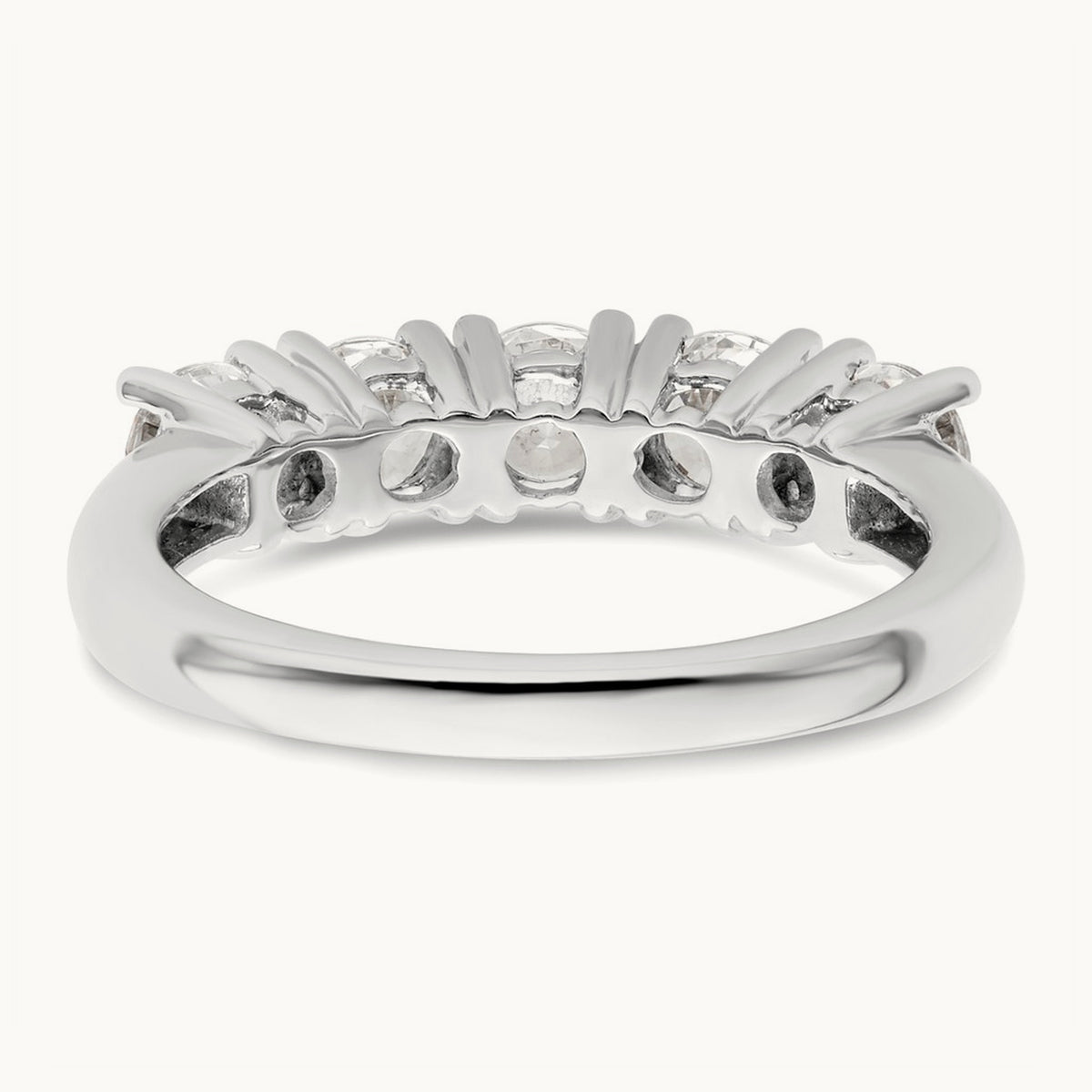 5-Stone Diamond Band, 14K White Gold