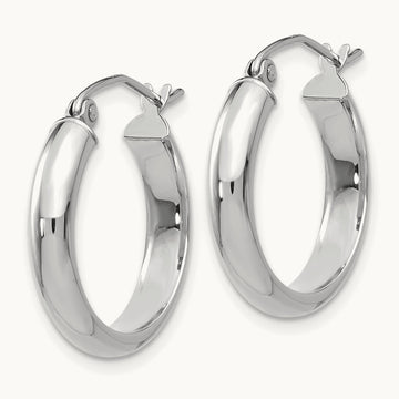 Hoop Earrings, 14K White Gold