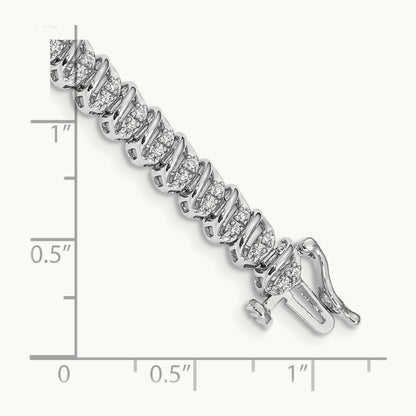 Diamond Fancy Bracelet, 14K White Gold