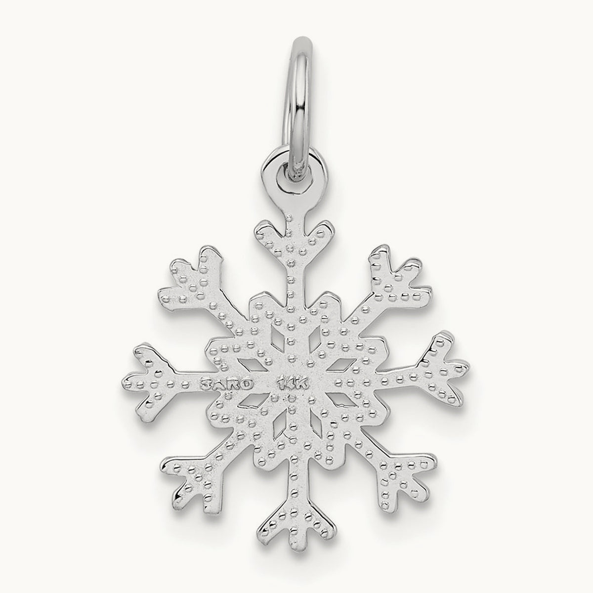 Snowflake Charm, 14K White Gold