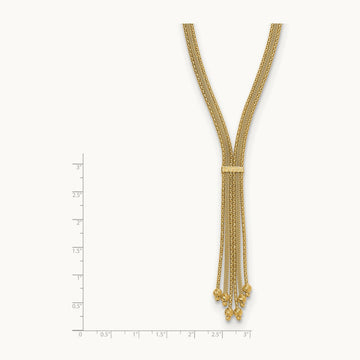 Polish/Texture/Dia-cut Fancy Drop Necklace, 14K — Leslie's