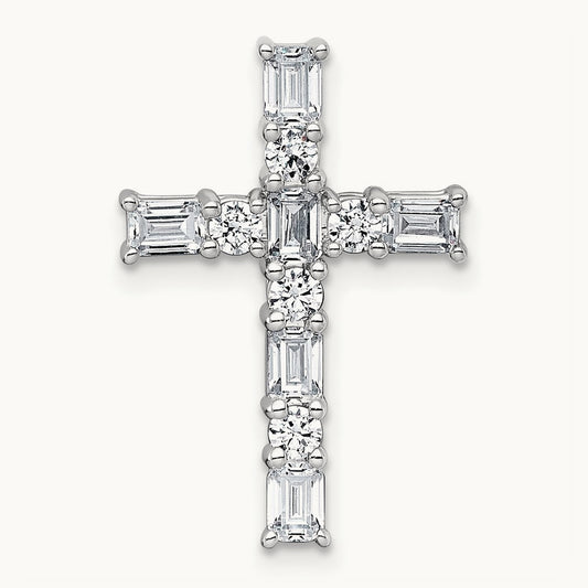 Cross Chain Slide Pendant, 1.00-2.25 ct tw Lab-Grown Diamond