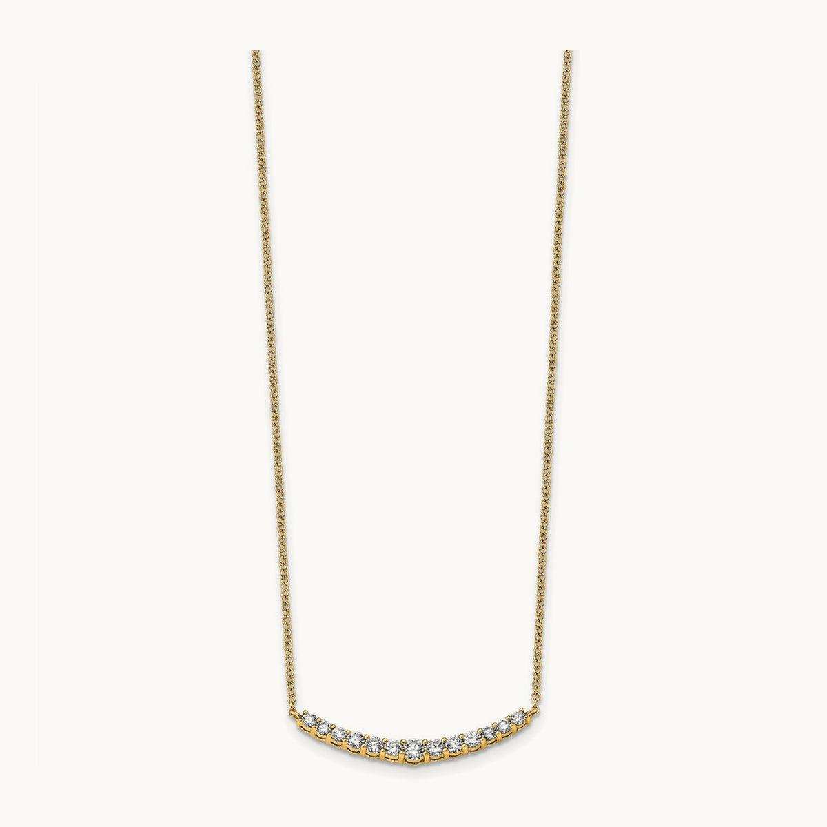 TO Fashion Bar Necklace, 0.50 ct tw Lab-Grown Diamond — 14K Yellow Gold