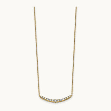 TO Fashion Bar Necklace, 0.50 ct tw Lab-Grown Diamond — 14K Yellow Gold