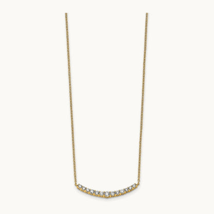 TO Fashion Bar Necklace, 0.50 ct tw Lab-Grown Diamond — 14K Yellow Gold