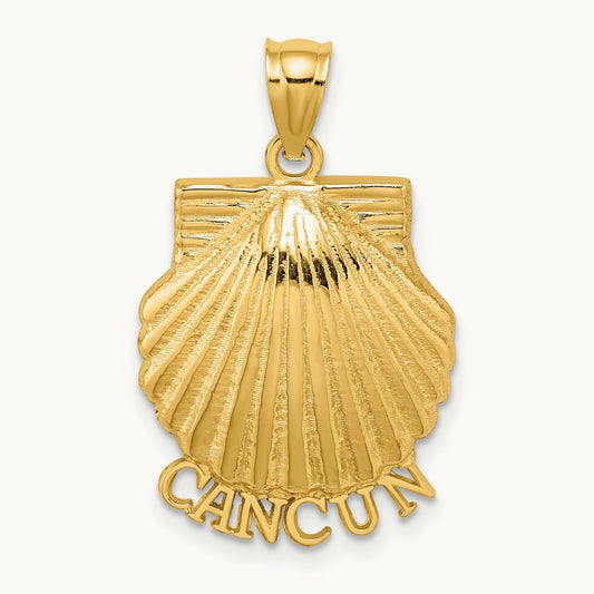 CANCUN Scallop Shell Charm, 14K