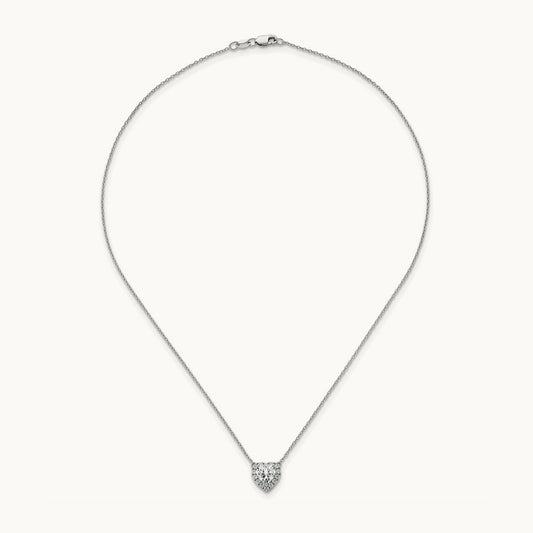 Halo Heart Necklace, 1.25 ct tw Lab-Grown Diamond