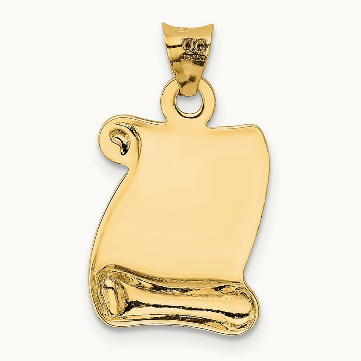 Polished/Textured I LOVE YOU Pendant, 14K