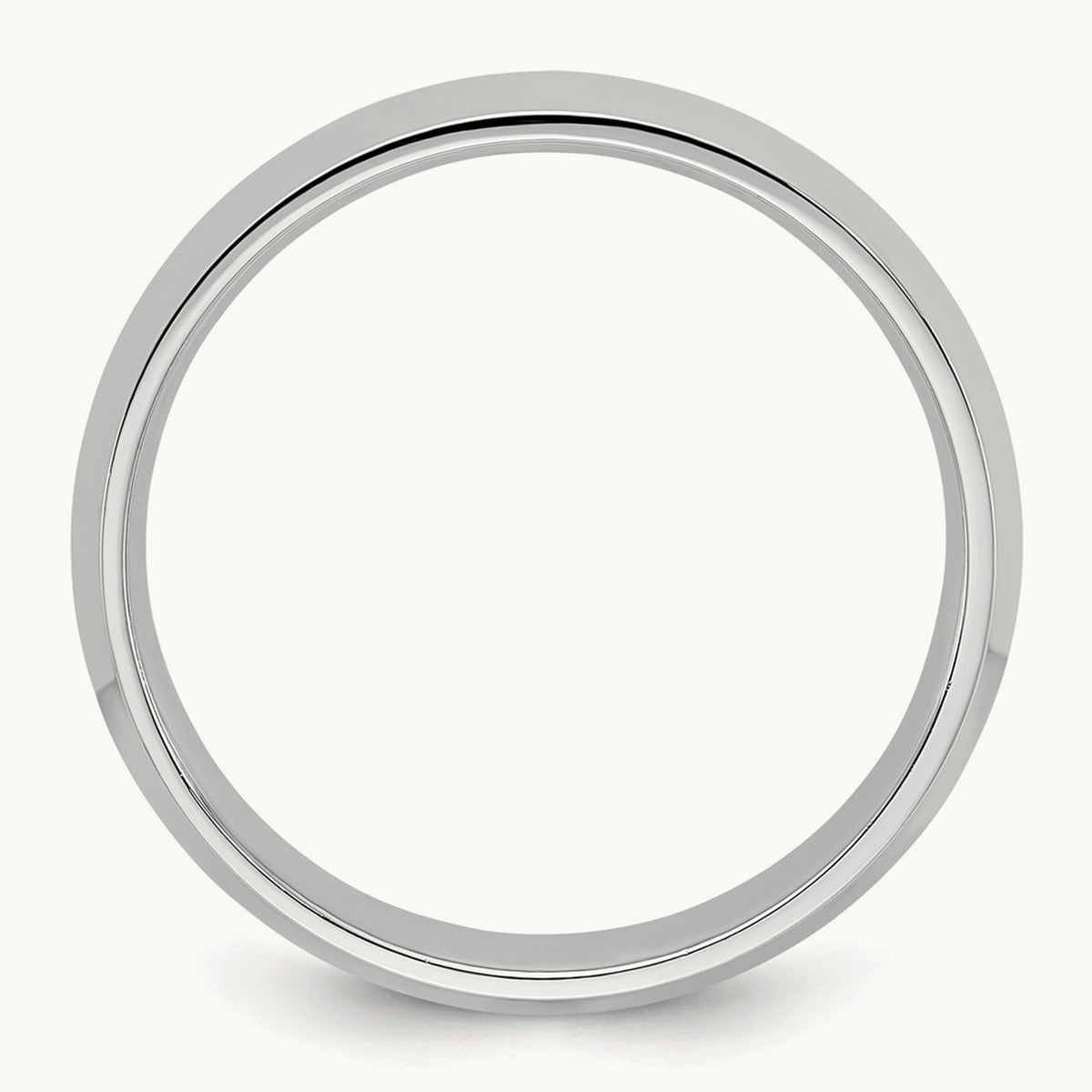 Knife Edge Comfort Fit Band — 14K White Gold, 4mm